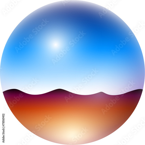 Shiny chrome ball is y2k or synthwave style. Isolated chrome ball, sign