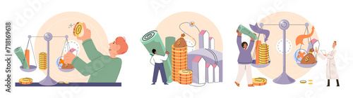 Wealth management vector illustration. Careful budgeting is essential for effective financial management and wealth growth Sound financial planning is vital for successful wealth management Banking