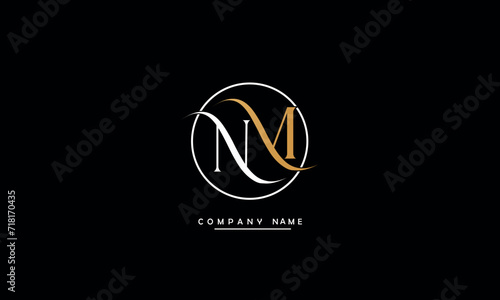 NM, MN, N, M Abstract Letters Logo monogram