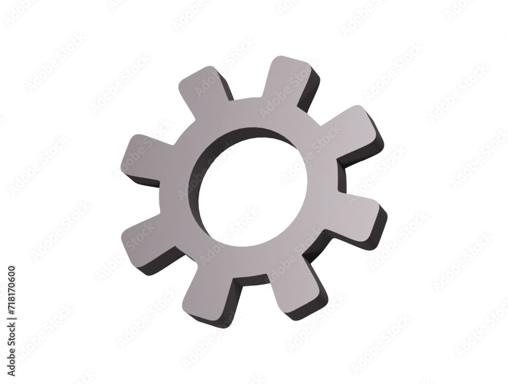 Setting icon 3d render illustration Setting icon 3d render illustration