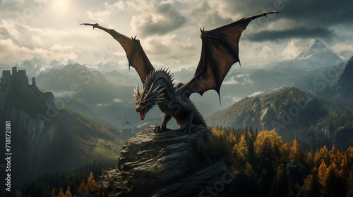 A mountain is home to a dragon