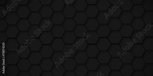 Abstract 3d background with hexagons pattern. Geometric hexagonal black and gray technology line paper background. Hexagonal vector grid tile and mosaic structure mess cell. white and gray hexagon.