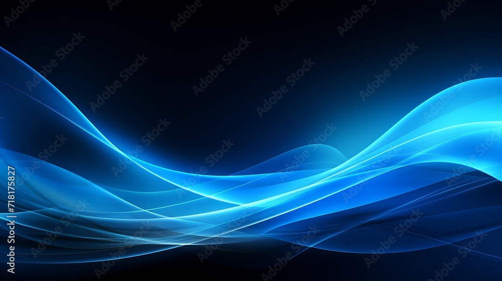 Fototapeta premium An abstract background is created by the streaks of blue light.