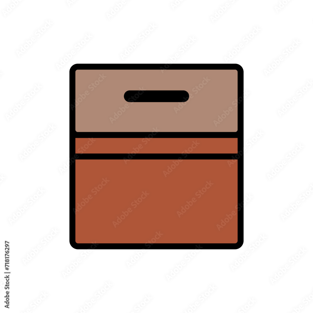 Ramadan chocolate infaq box. Top view. Ramadan chocolate infaq box. Top view.