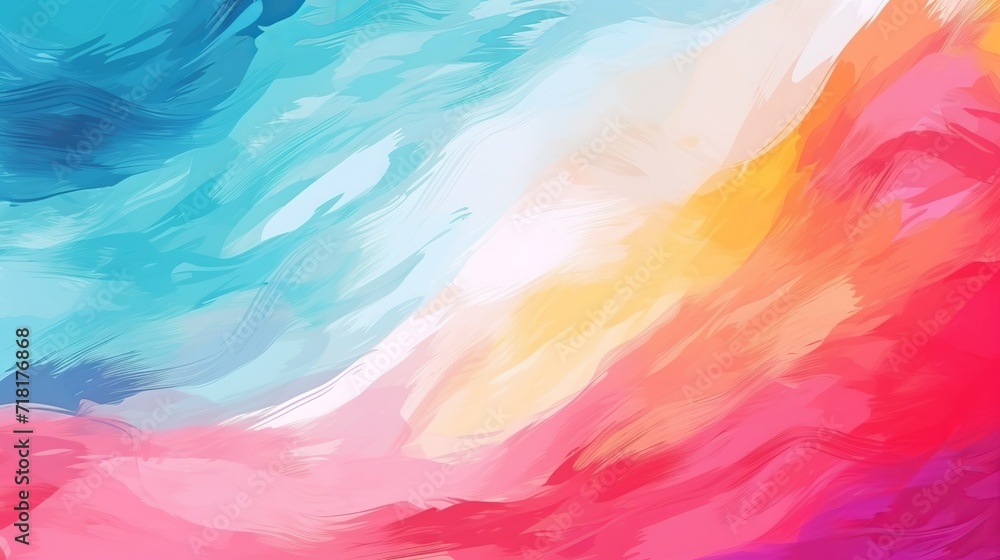 Colorful abstract background with brush strokes in a colorful pattern