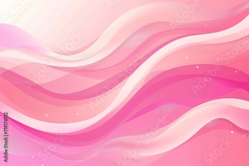 Soft gradient pastel waves simple background. Fluid glamour pattern in rose pink color, liquid lines in motion. Pink Gradient texture 