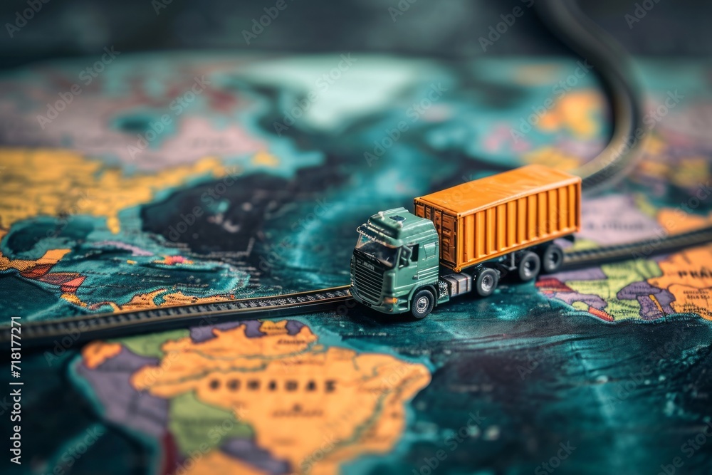 International logistics supply chains for goods - obrazy, fototapety, plakaty 