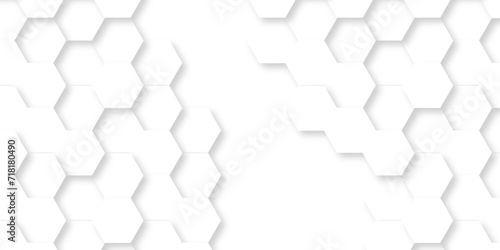 Fototapeta Naklejka Na Ścianę i Meble -  	
Seamless pattern with hexagonal white and gray technology line paper background. Hexagonal vector grid tile and mosaic structure mess cell. white and gray hexagon honeycomb geometric copy space.