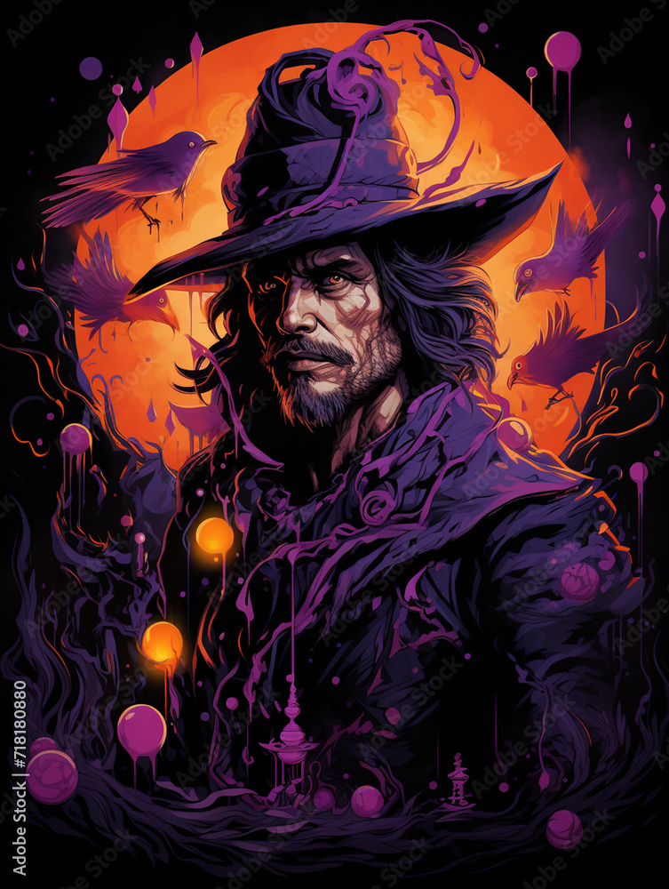 T-shirt design, The fantasy illustration, in the style of colored cartoon style, light purple and light orange сreated with Generative Ai T-shirt design, The fantasy illustration, in the style of colored cartoon style, light purple and light orange сreated with Generative Ai