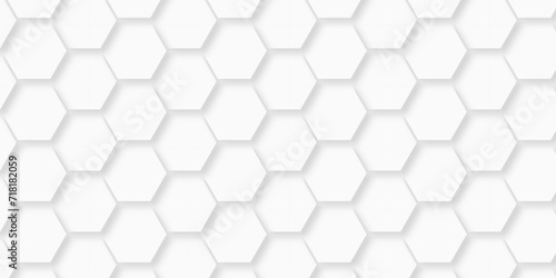  Seamless pattern with hexagonal white and gray technology line paper background. Hexagonal vector grid tile and mosaic structure mess cell. white and gray hexagon honeycomb geometric copy space.