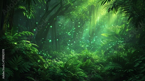 Serene Forest Teeming With Lush Greenery and