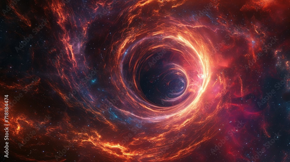 Black Hole in Center of Space Filled Black Hole in Center of Space Filled