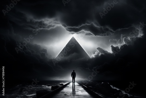 Unveiling the Enigmatic Illuminati. A Captivating Image of Symbolism and Mysterious Shadows photo