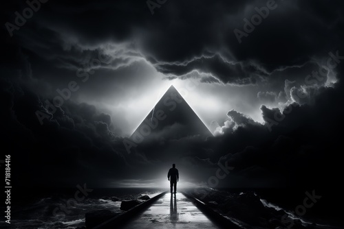 Unveiling the Enigmatic Illuminati. A Captivating Image of Symbolism and Mysterious Shadows