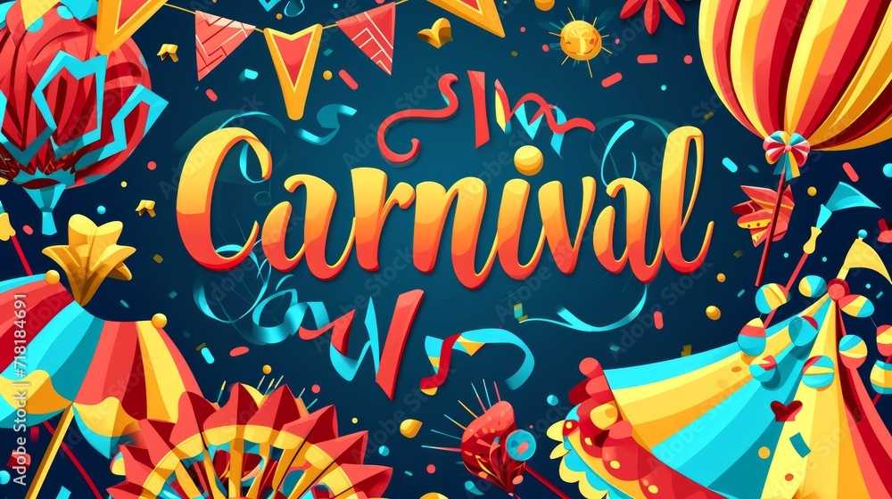 Bright carnival poster