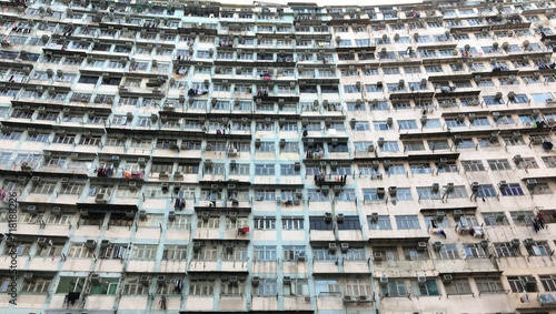 building in the city, A crowded city, a dense cluster of building
