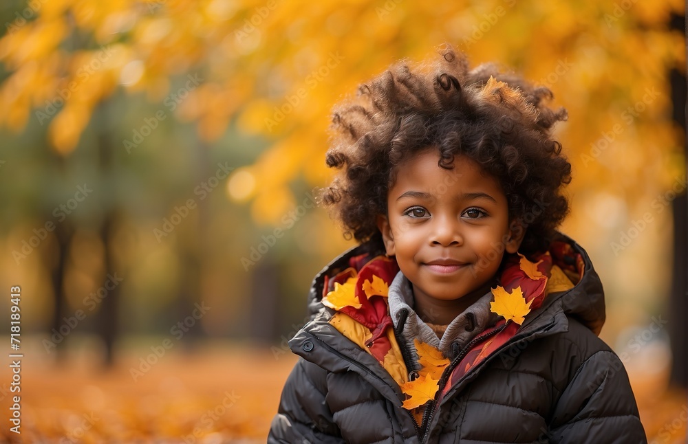 Child with autumn leaves, autumn natural backgroun Child with autumn leaves, autumn natural backgroun