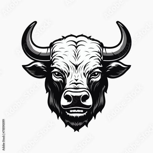 Buffallo logo design vector template
