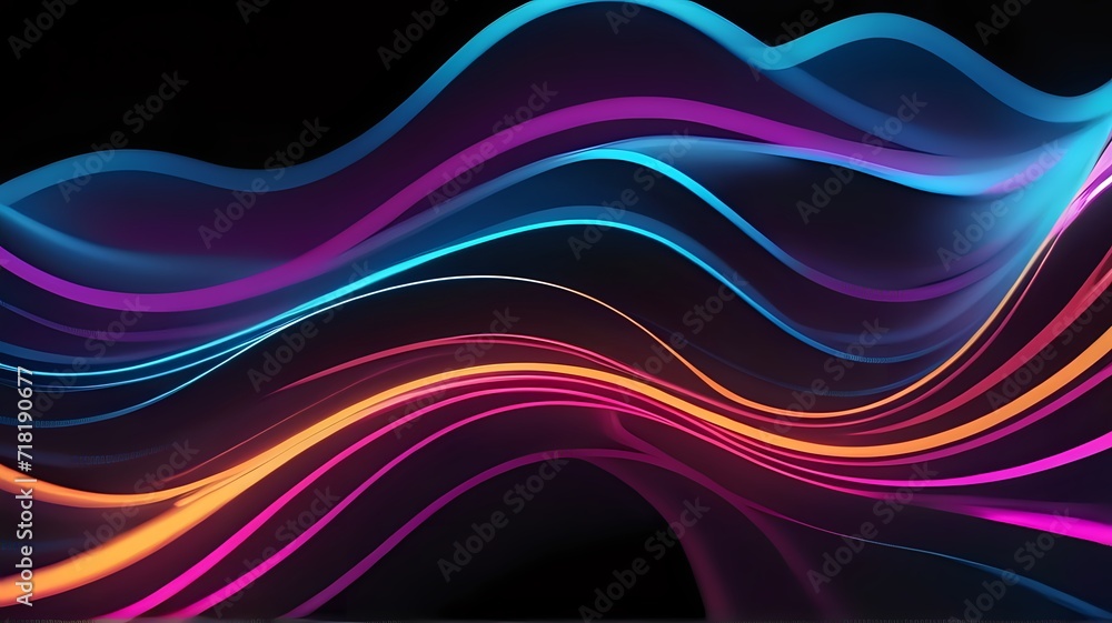 Abstract gradient wave glow background Abstract gradient wave glow background