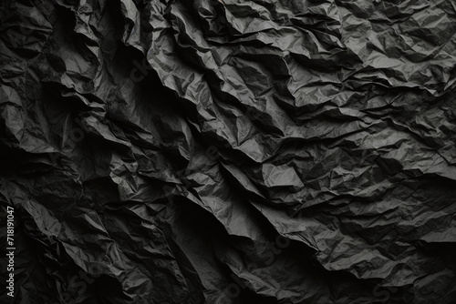 crumpled black paper