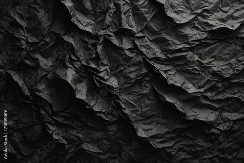 crumpled black paper