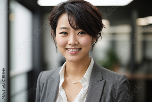 portrait of a Asian young businesswoman in the office