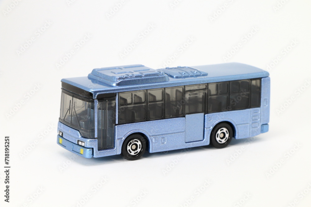 bus isolated on white, die cast car, toy car, white background