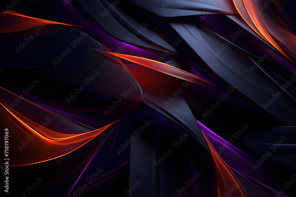 Obraz premium Dark abstract background random shapes