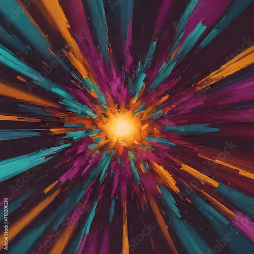 a vibrant and dynamic abstract background with a fusion of warm and cool colors, reminiscent of a cosmic explosion