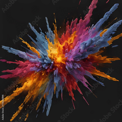 a vibrant and dynamic abstract background with a fusion of warm and cool colors, reminiscent of a cosmic explosion