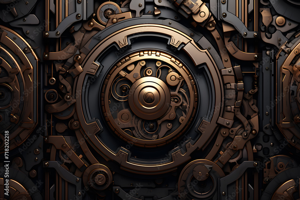 Fototapeta premium black and orange metal abstract background