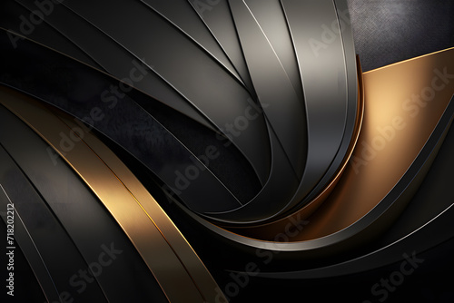 black and gold metal abstract background