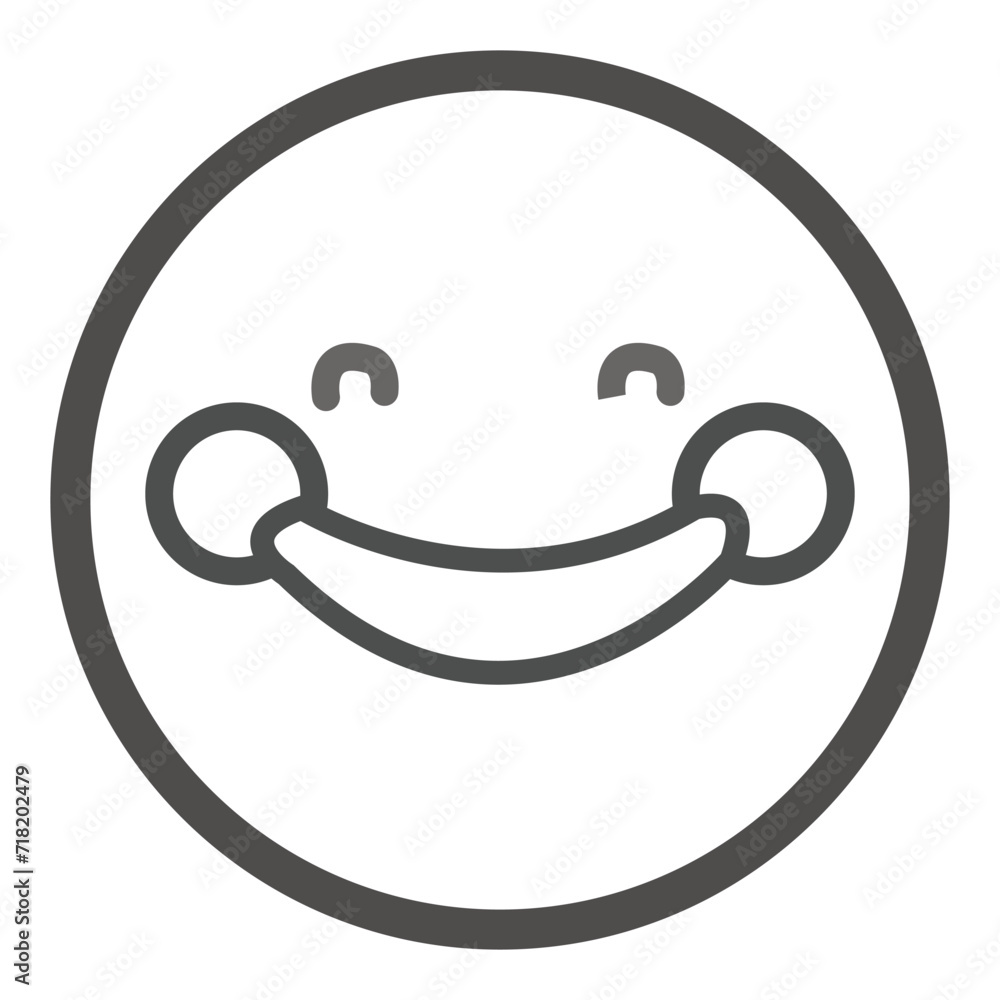 Smiling face with smiling eyes emoticon simple line vector icon. Symbol, logo illustration. Eps file 13. Smiling face with smiling eyes emoticon simple line vector icon. Symbol, logo illustration. Eps file 13.