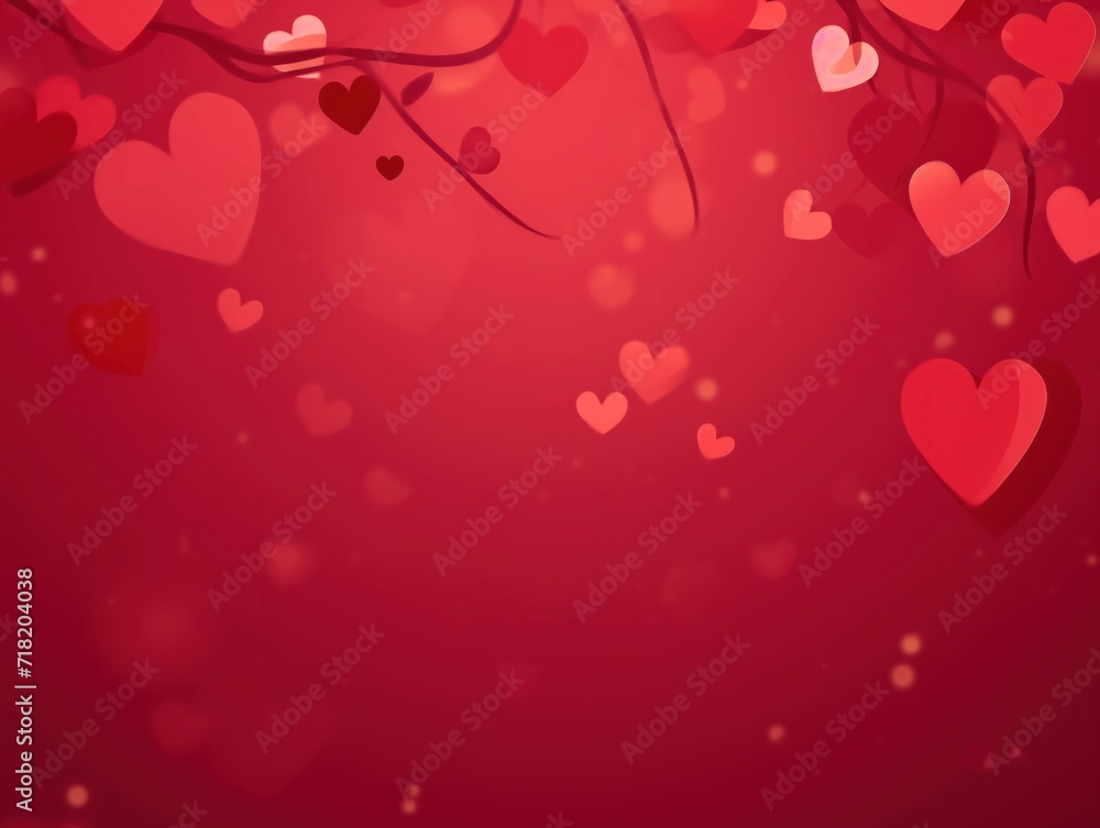 VALENTINE'S DAY BACKGROUND, BLANK PAPER, HEARTS, CLEAN BOX BACKGROUND, HEART BALLOONS