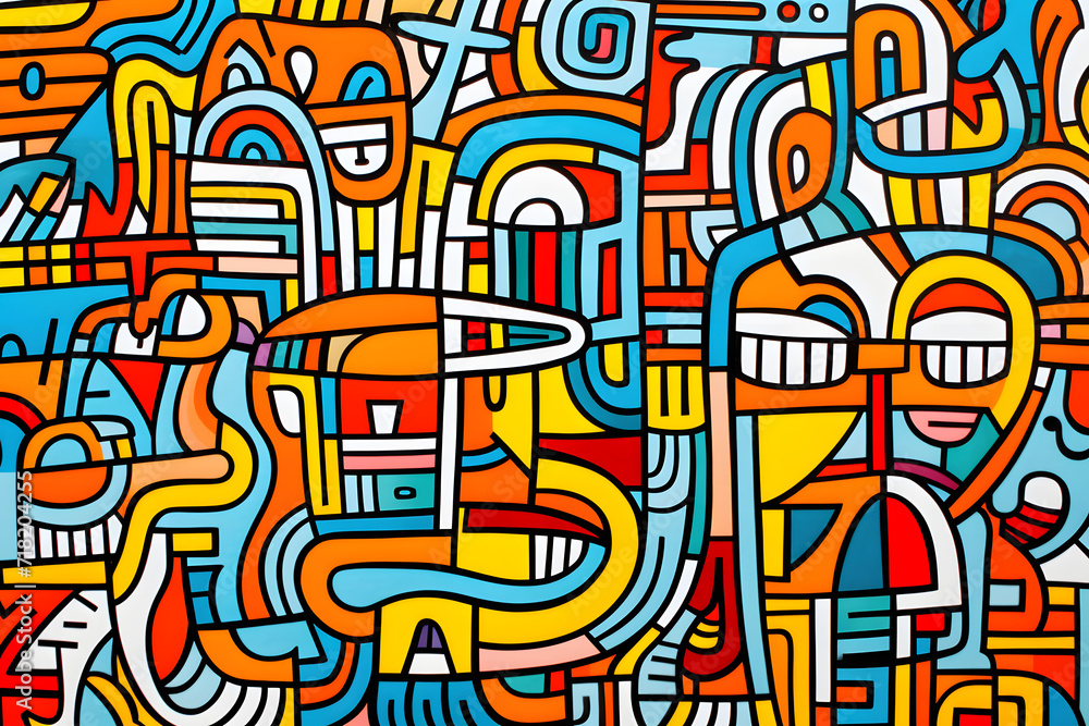doodle art vivid colors pattern doodle art vivid colors pattern