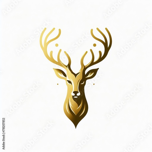 Wallpaper Mural golden head logo deer Torontodigital.ca