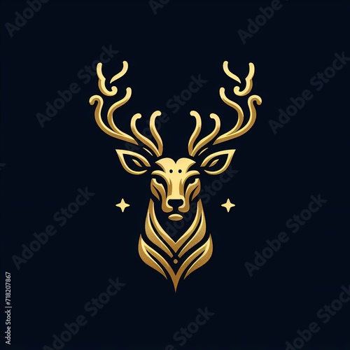 Wallpaper Mural deer head vector logo luxury Torontodigital.ca