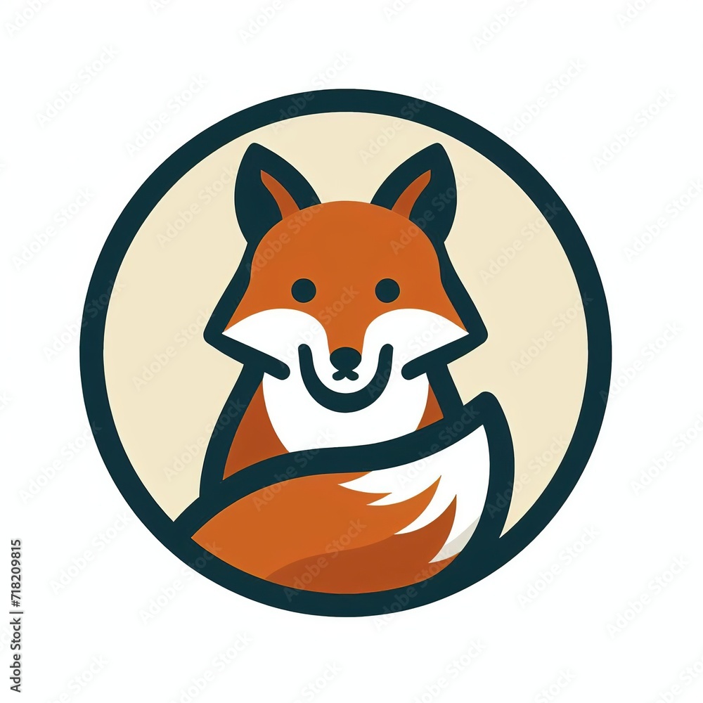 Obraz premium red fox cartoon