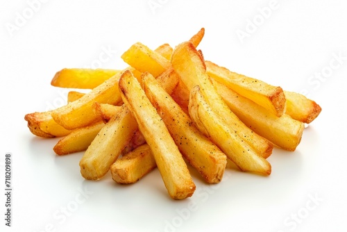 potato fry on white isolated background 