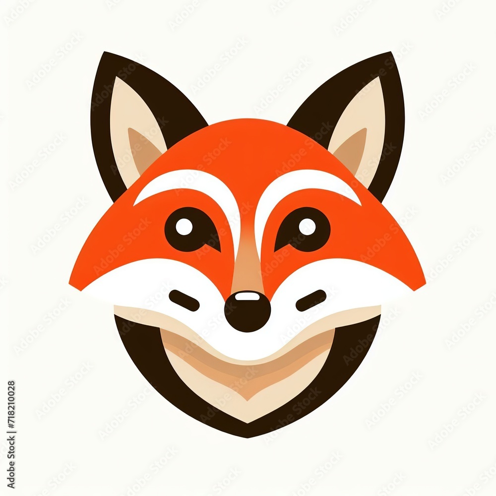 Obraz premium red fox cartoon