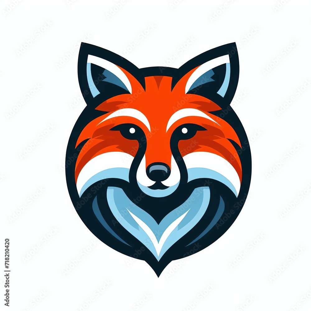 Obraz premium Fox head mascot , fox icon set. Vector illustration.
