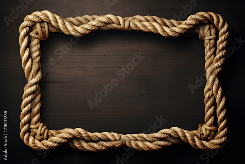 frame made of anchor rope background photo