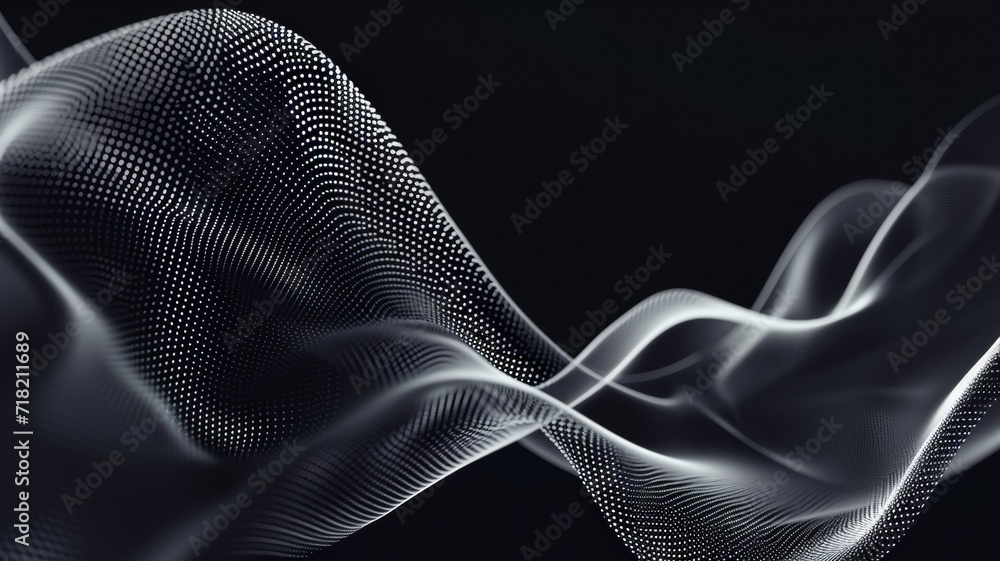 Naklejka premium abstract texture of black and white silk background close up 