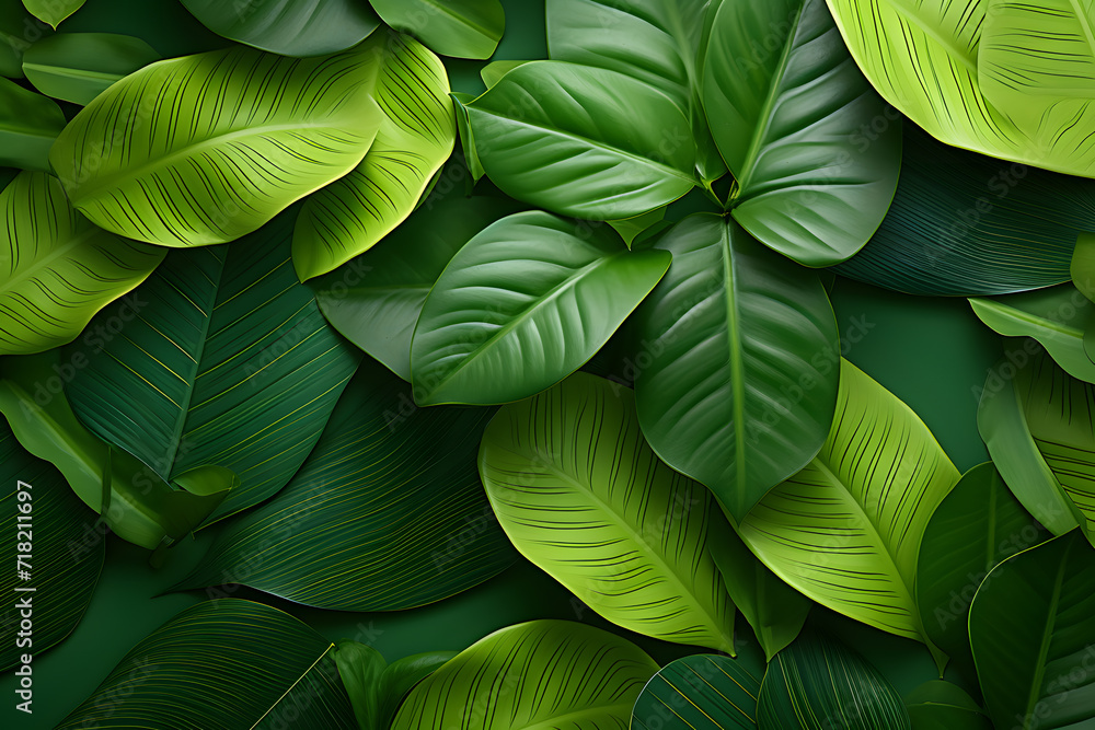 Obraz premium Fresh Greenery Gradient background