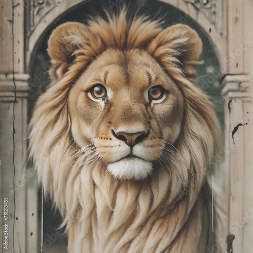 Royal Roar: Majestic Lion Portrait © Stoyan