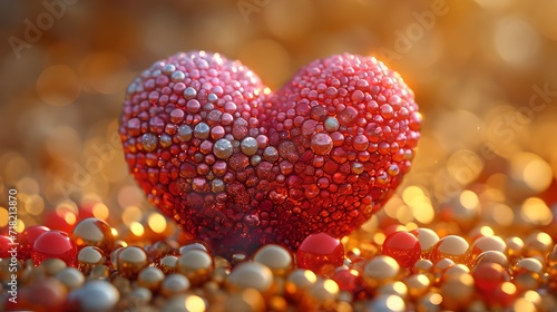 heart and love wallpaper, pink and lovely wallpaper, Valentine's day concept, 3d render of heart, Valentine wallpaper