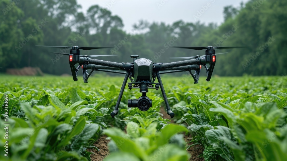 Revolutionizing Agriculture: Advanced Drone Technology Soaring Over Fields to Analyze Crop Health for Precision Farming