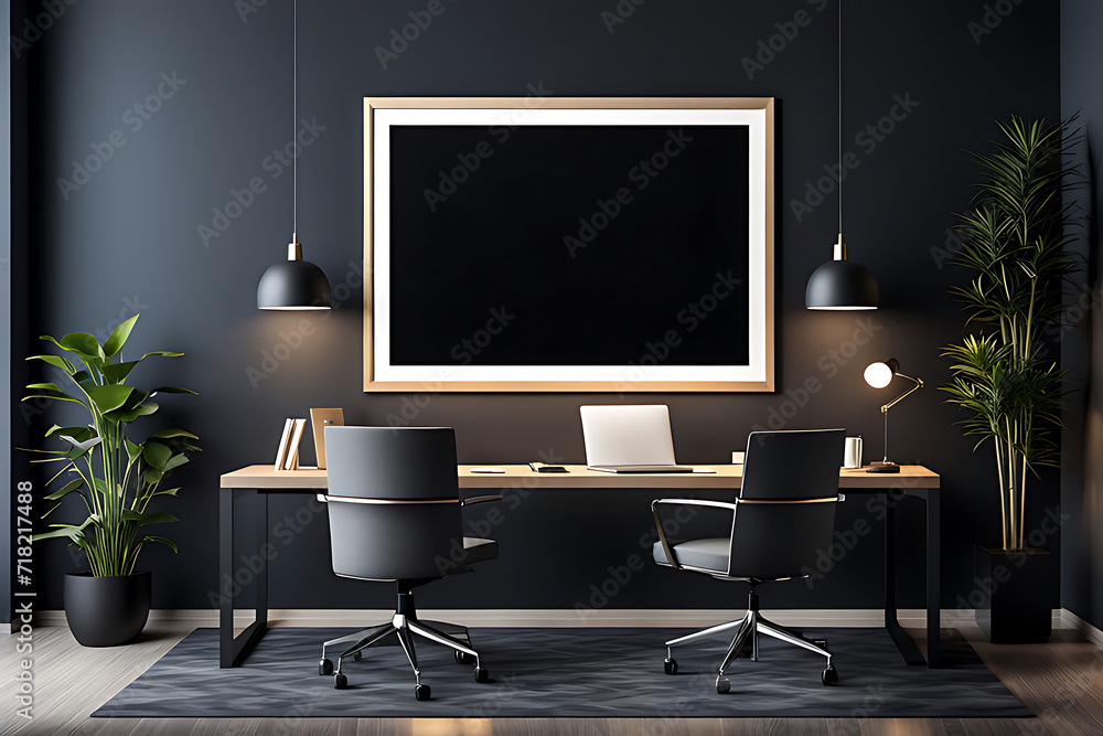 modern office with picture modern office with picture