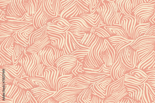 Abstract seamless pattern in thread embroidery style