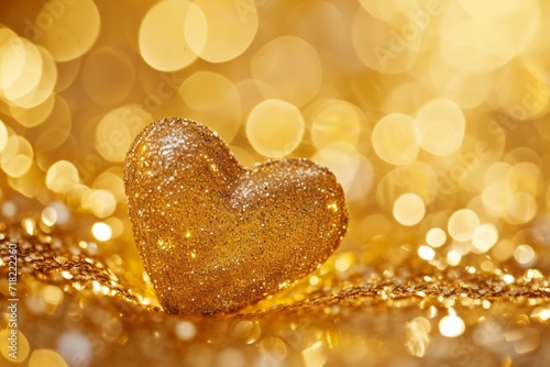 Celebrate Valentine's Day with a golden background photo